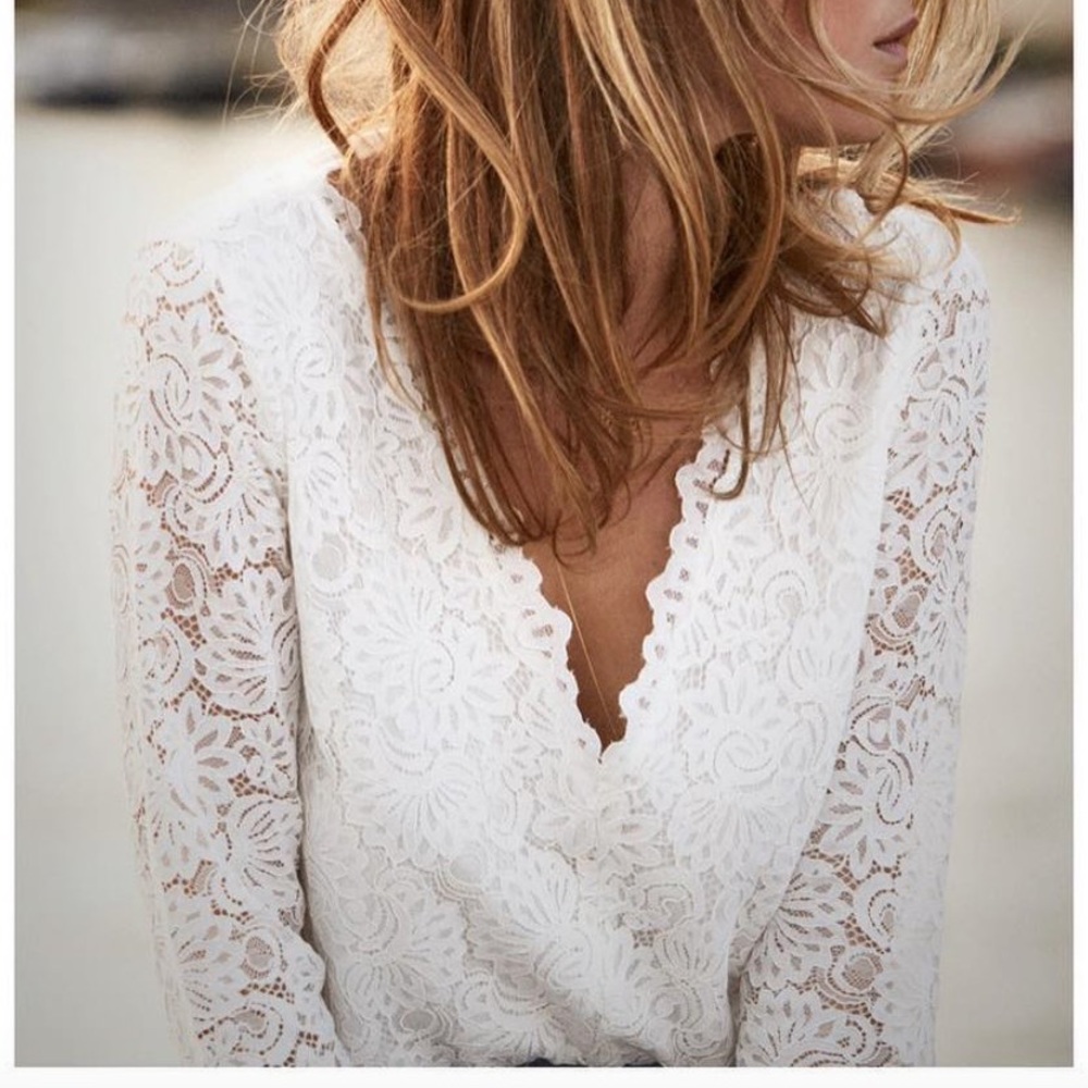 Sézane Lace Top